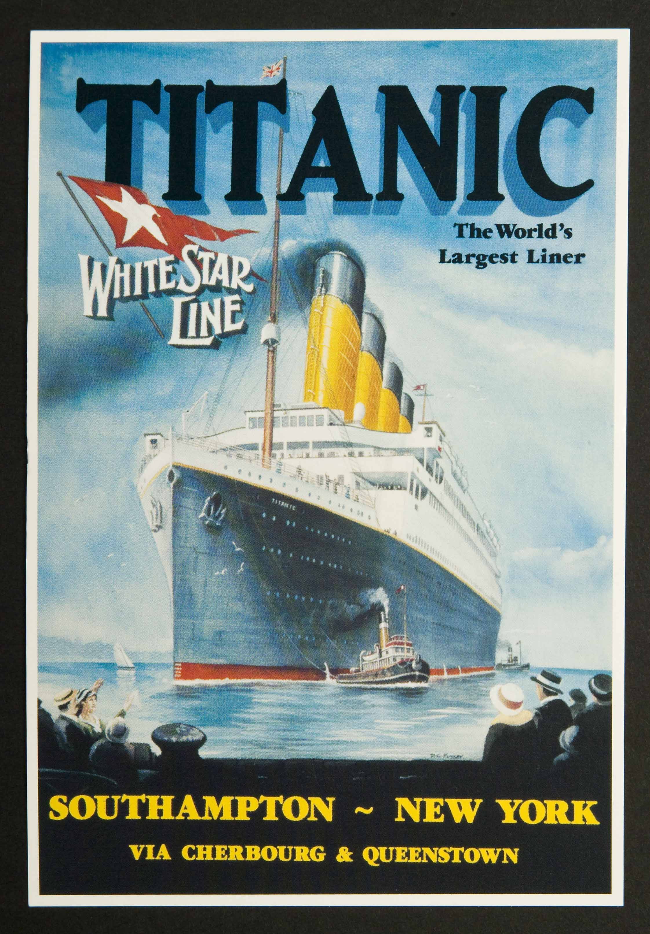 Die Titanic Launch Werbe Reproduktion POSTER 